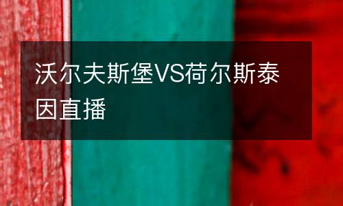 沃爾夫斯堡VS荷爾斯泰因直播