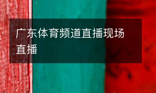 廣東體育頻道直播現(xiàn)場直播
