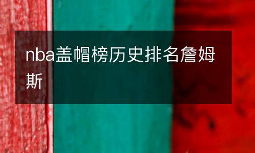 nba蓋帽榜歷史排名詹姆斯