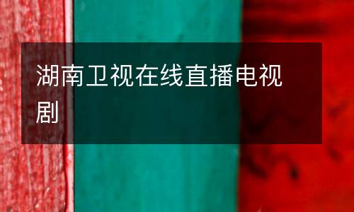 湖南衛(wèi)視在線直播電視劇