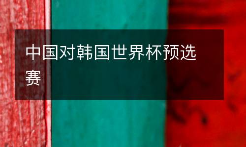 中國(guó)對(duì)韓國(guó)世界杯預(yù)選賽