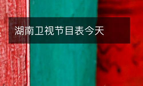 湖南衛(wèi)視節(jié)目表今天