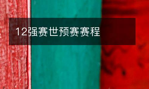 12強賽世預(yù)賽賽程